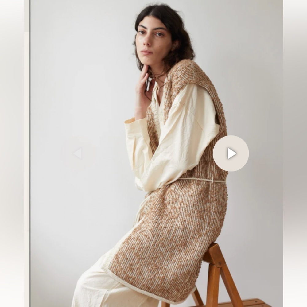 *Last chance--consigning soon* NWT Wol Hide Box Knit Vest in Praline